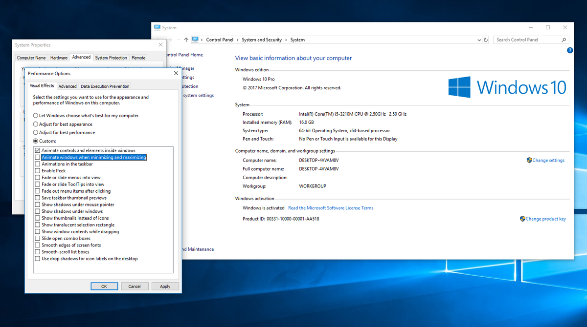 Как ускорить виндовс 10 на слабом. Ускорение win 10. Панель управления система виндовс 10. Workgroup Windows 10. Разгон виндовс 10 на ноутбуке.