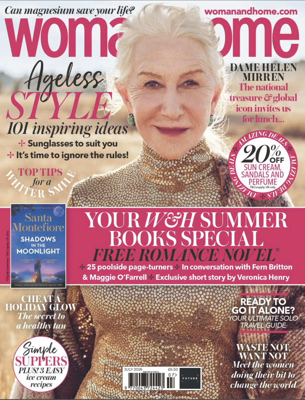 Helen mirren on the cover of July W&amp;amp;H