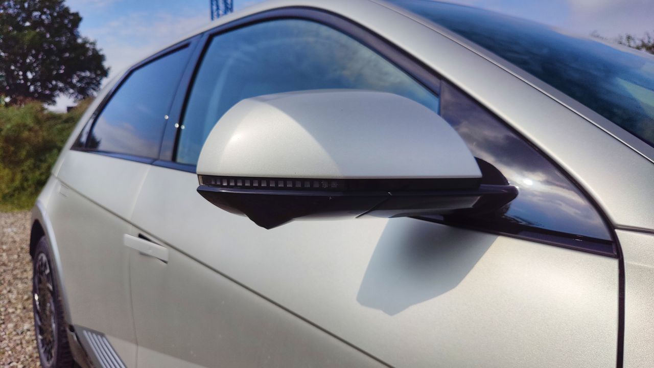 Close-up of wing mirror on Ioniq 5