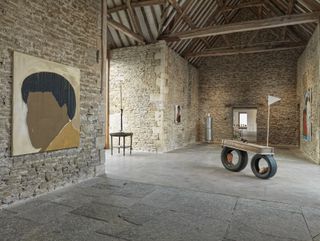 Installation view of Henry Taylor's exhibition at Hauser & Wirth Somerset