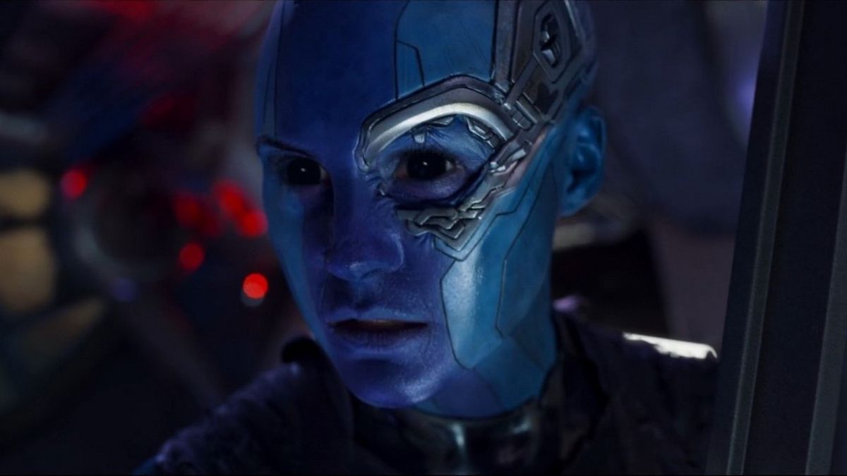 Karen Gillan as Nebula in Guardians of the Galaxy Vol. 2