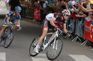 Frank Schleck lost 2:09 after being held up in the crash