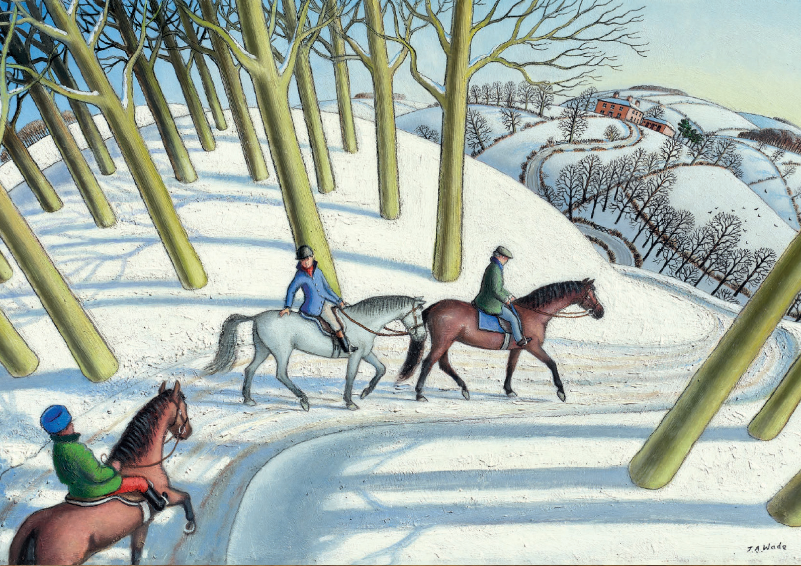 The Sir Peter O&amp;rsquo;Sullevan Charitable Trust Christmas card showing horses in the snow