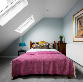 a loft bedroom added to a family home
