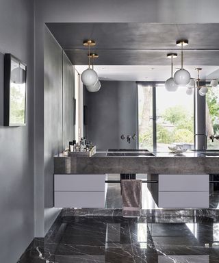 Bathroom lighting ideas with pendants over mirror