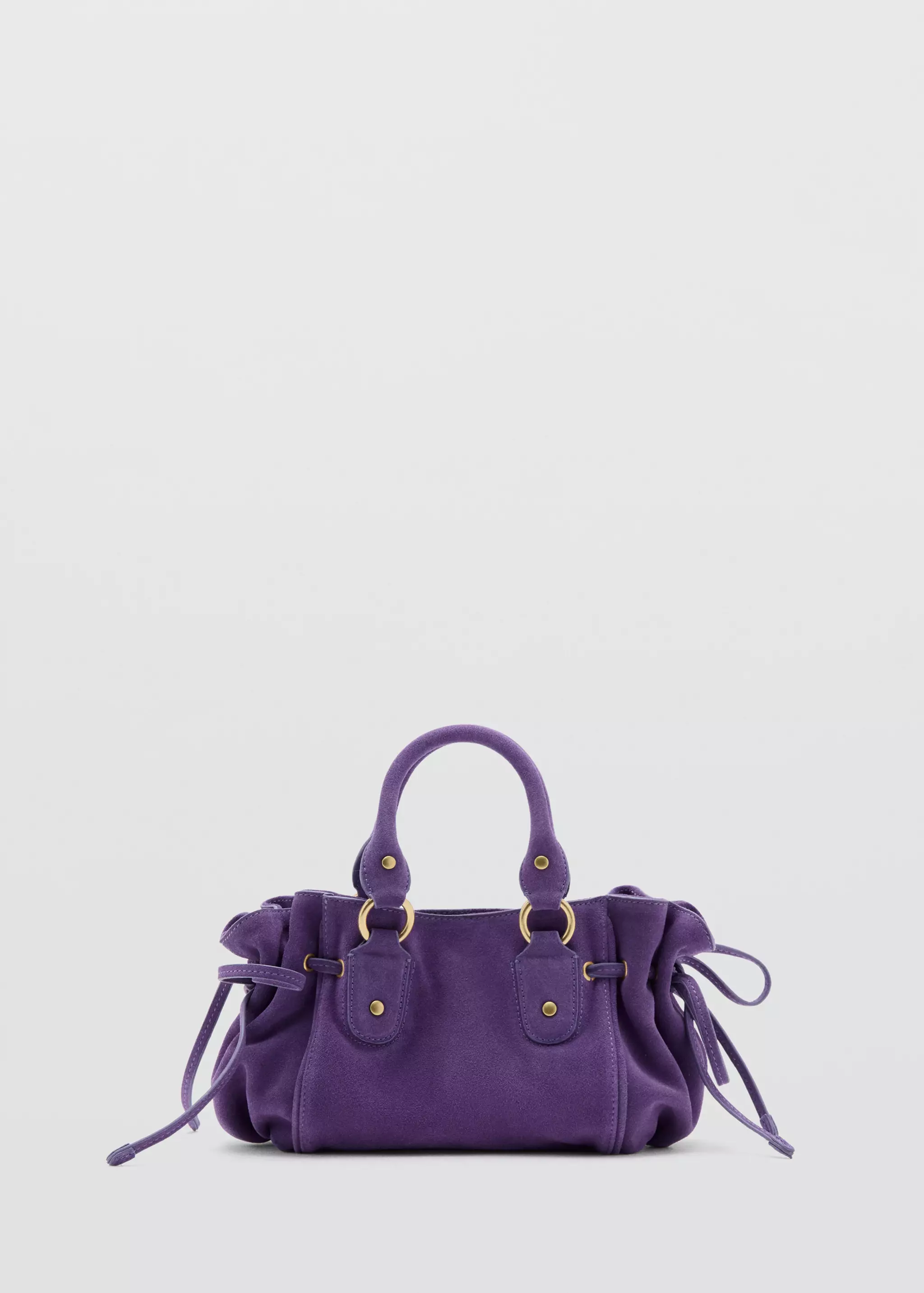 Suede Clutch Bag With Bows - Women | Mango United Kingdom