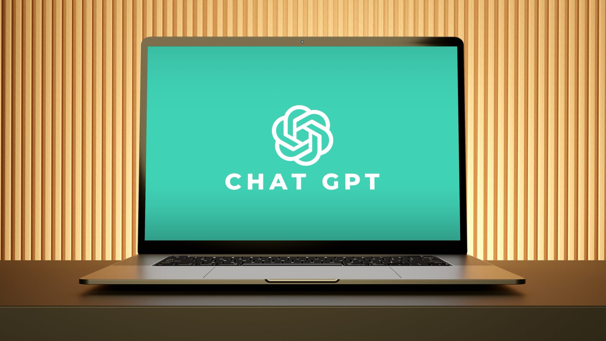 ChatGPT logo on laptop