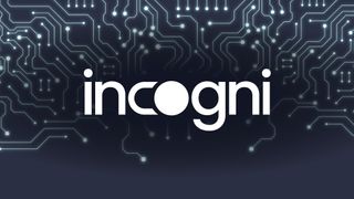 The Incogni Logo and brand name in white on a navy blue and white circuit-board pattern background