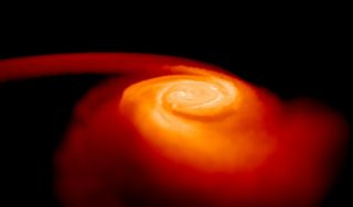 Two neutron stars colliding
