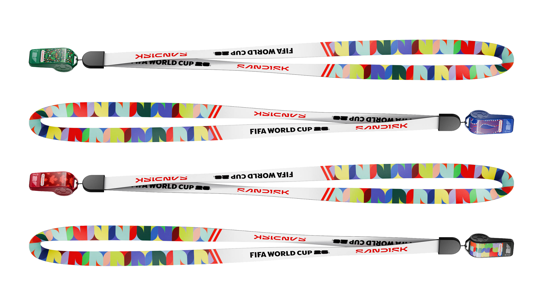 SanDisk FIFA World Cup 2026 flash drives against a white background
