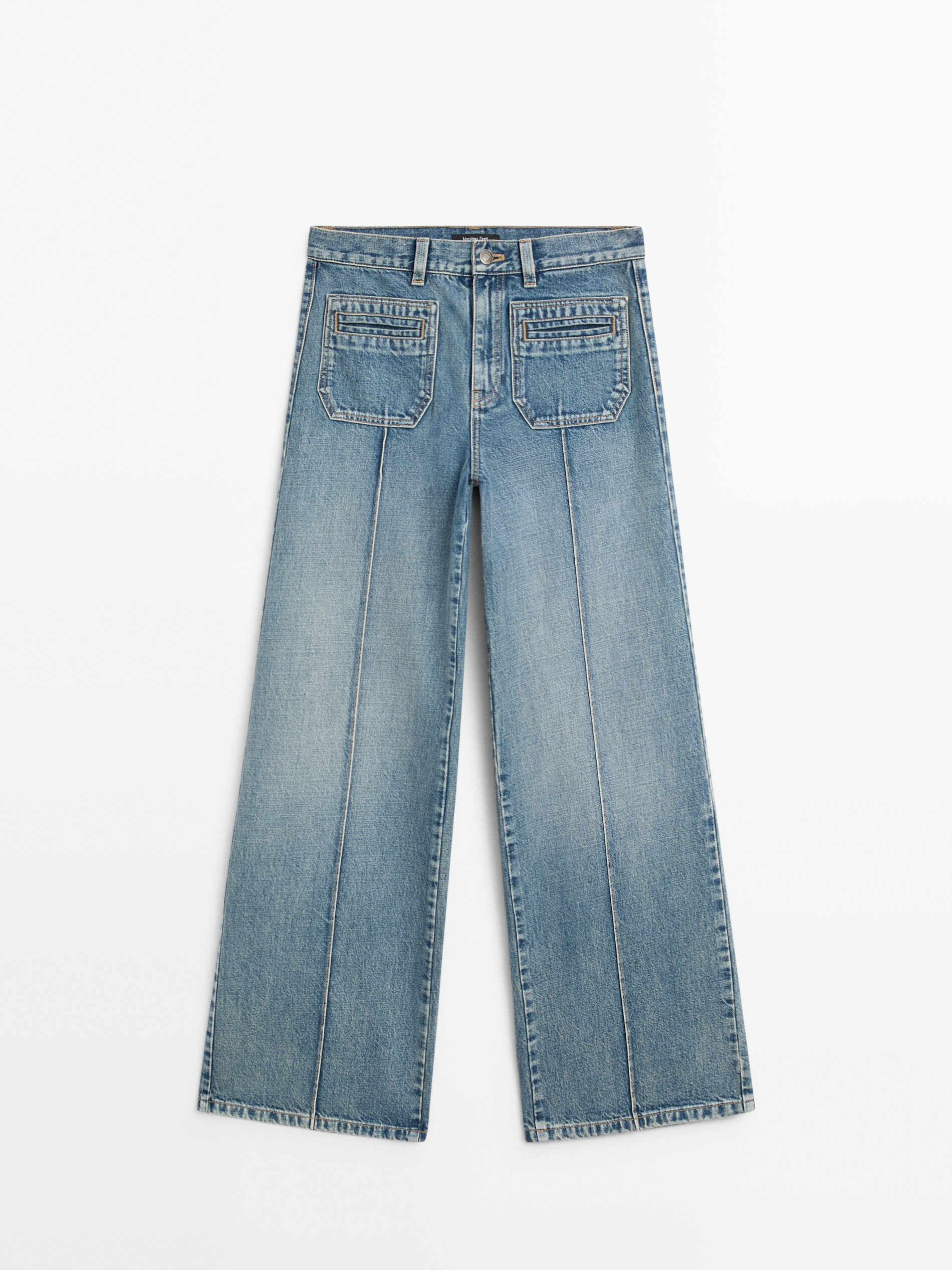 Mid-Rise Wide-Leg Jeans