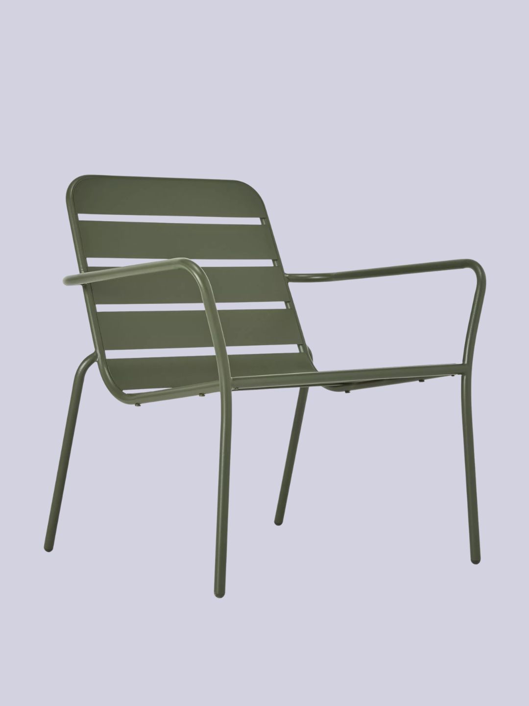 John Lewis, Metal Garden Lounge Chair in Olive