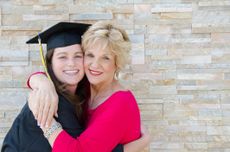 Happy graduate with grandma