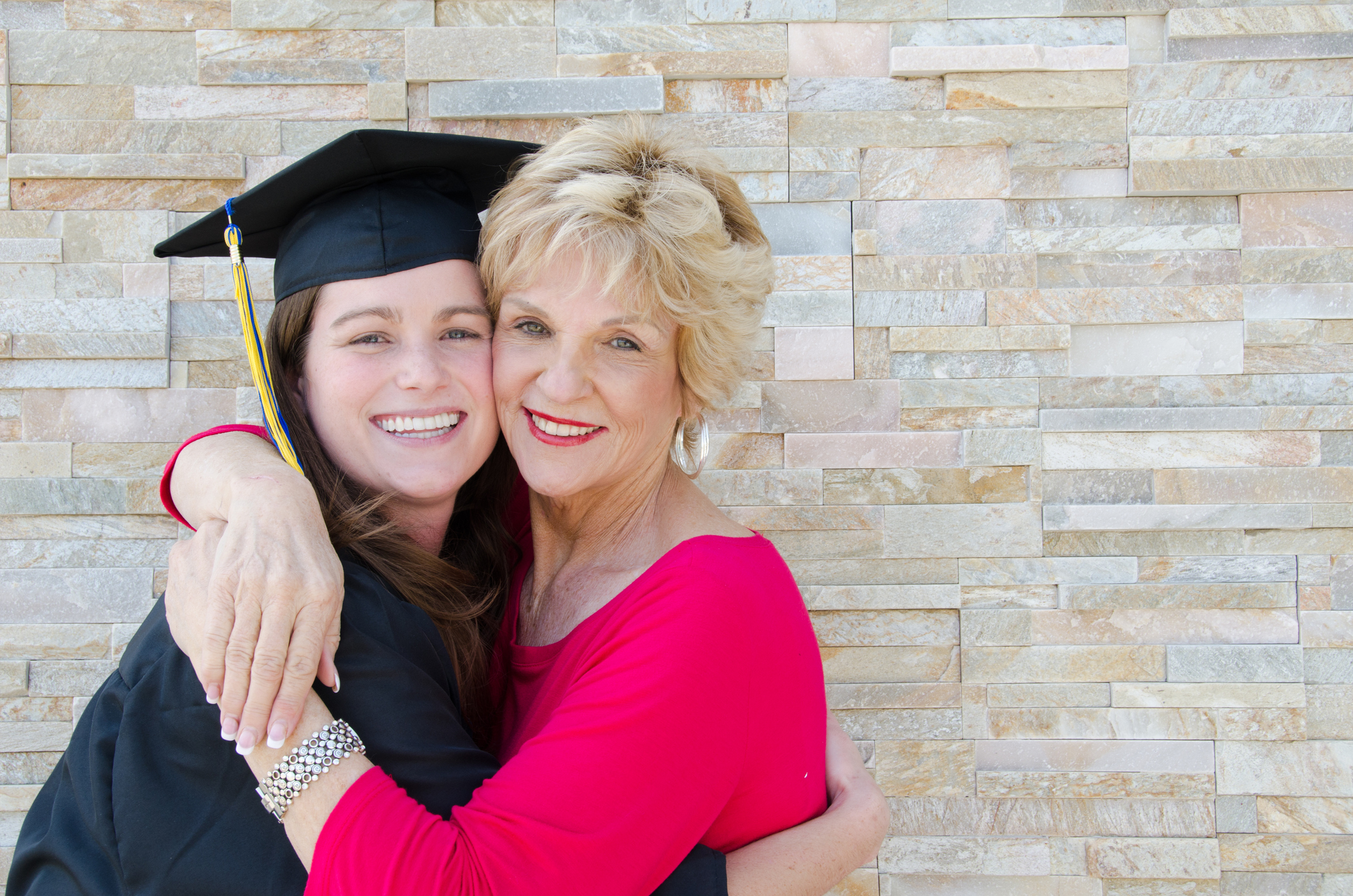 Happy graduate with grandma