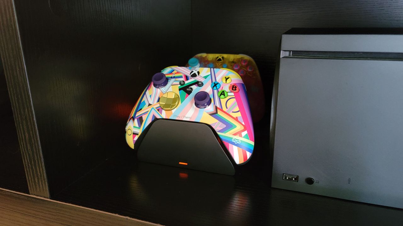 Image of the Xbox Design Lab "Pride" Wireless Controller.