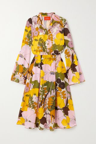 Casanova Floral-Print Cotton and Silk-Blend Midi Dress