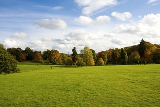 Un día de otoño en Hampstead Heath en Londres