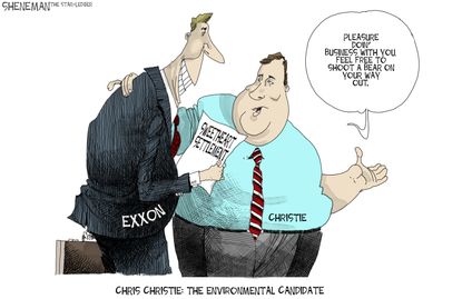 Political cartoon U.S. Chris Christie