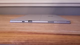 A Microsoft Surface Pro 7 Plus showing its ports