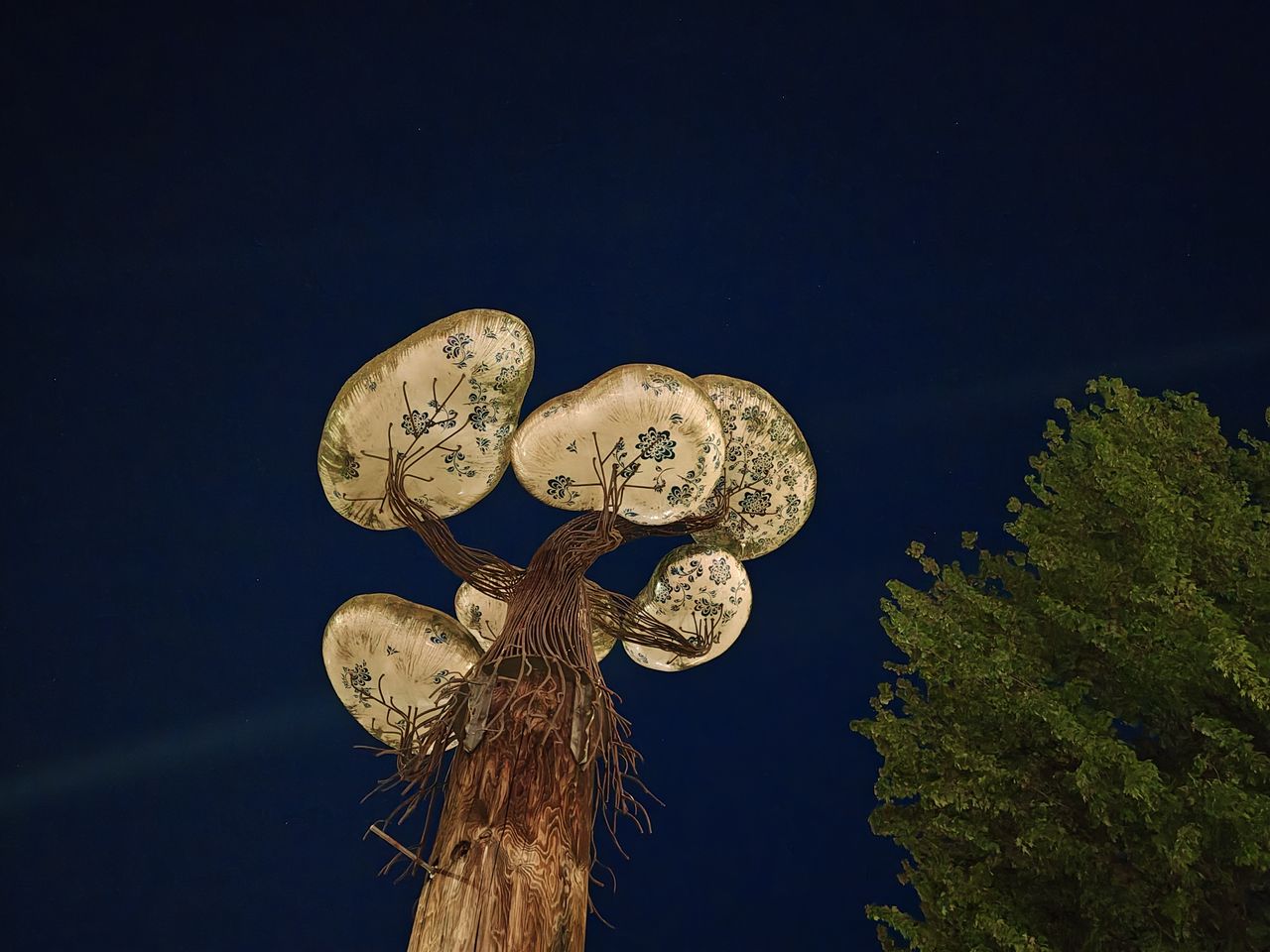 An art installation shaped like a tree