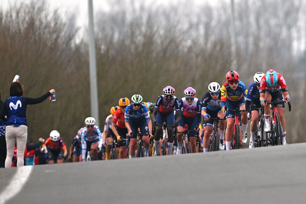 DE PANNE BELGIUM MARCH 21 Elynor Backstedt of The United Kingdom and Team Lidl Trek R competes during the 7th Womens Classic BruggeDe Panne 2024 a 155km one day race from Brugge to De Panne on March 21 2024 in De Panne Belgium Photo by Luc ClaessenGetty Images