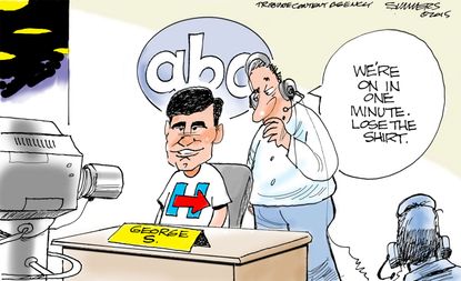 Political cartoon U.S. Media Stephanopoulos