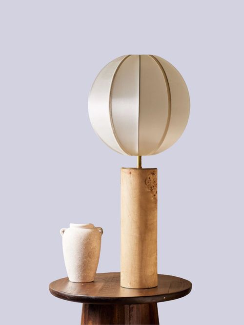 Burl Table Lamp