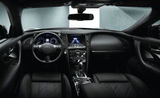 Infiniti QX70 dark leather interior