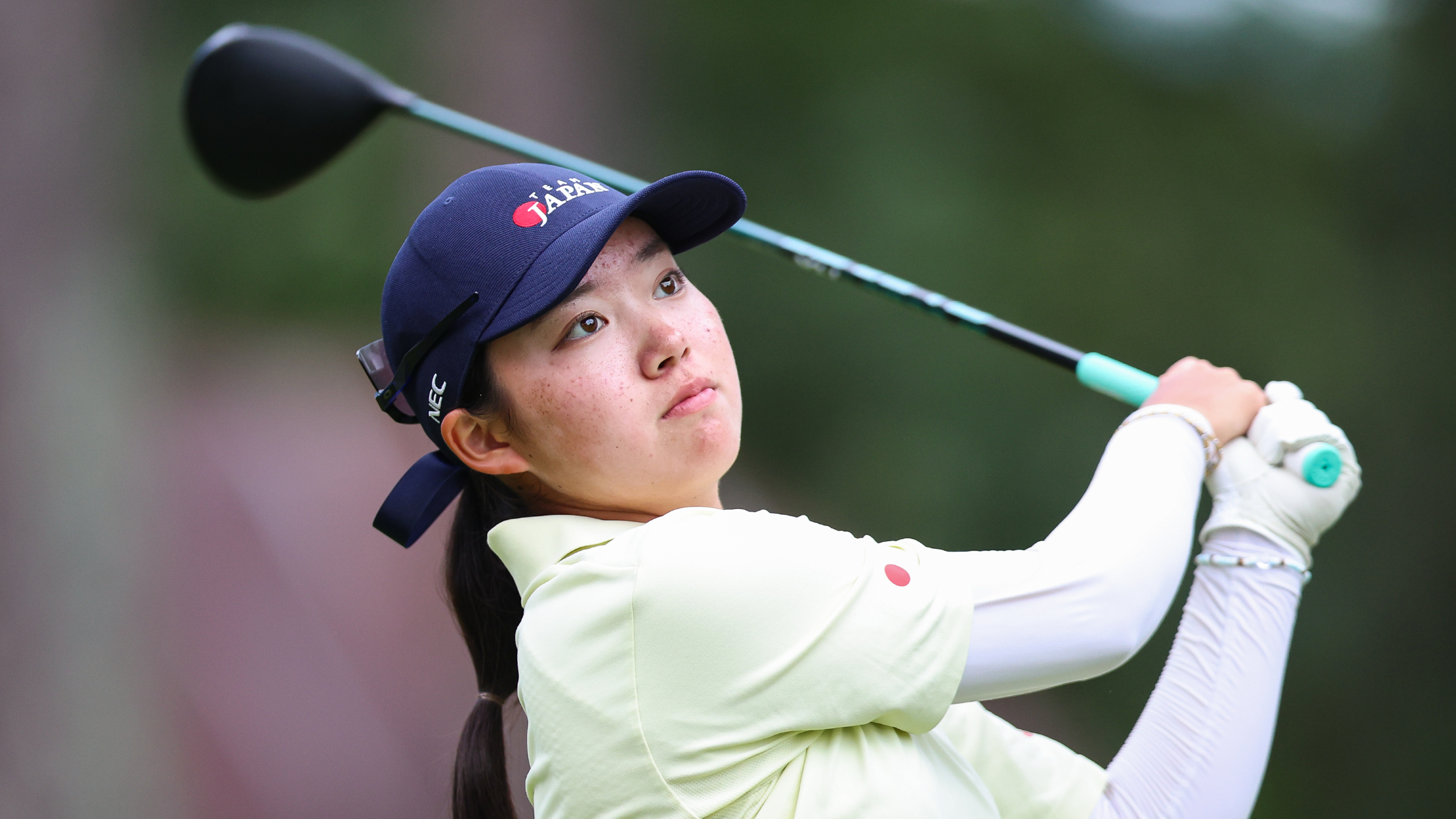 Anna Iwanaga takes a shot at the US Women's Amateur