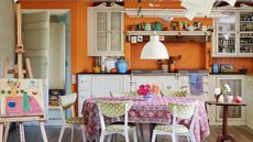 New country decorating ideas: orange country kitchen 