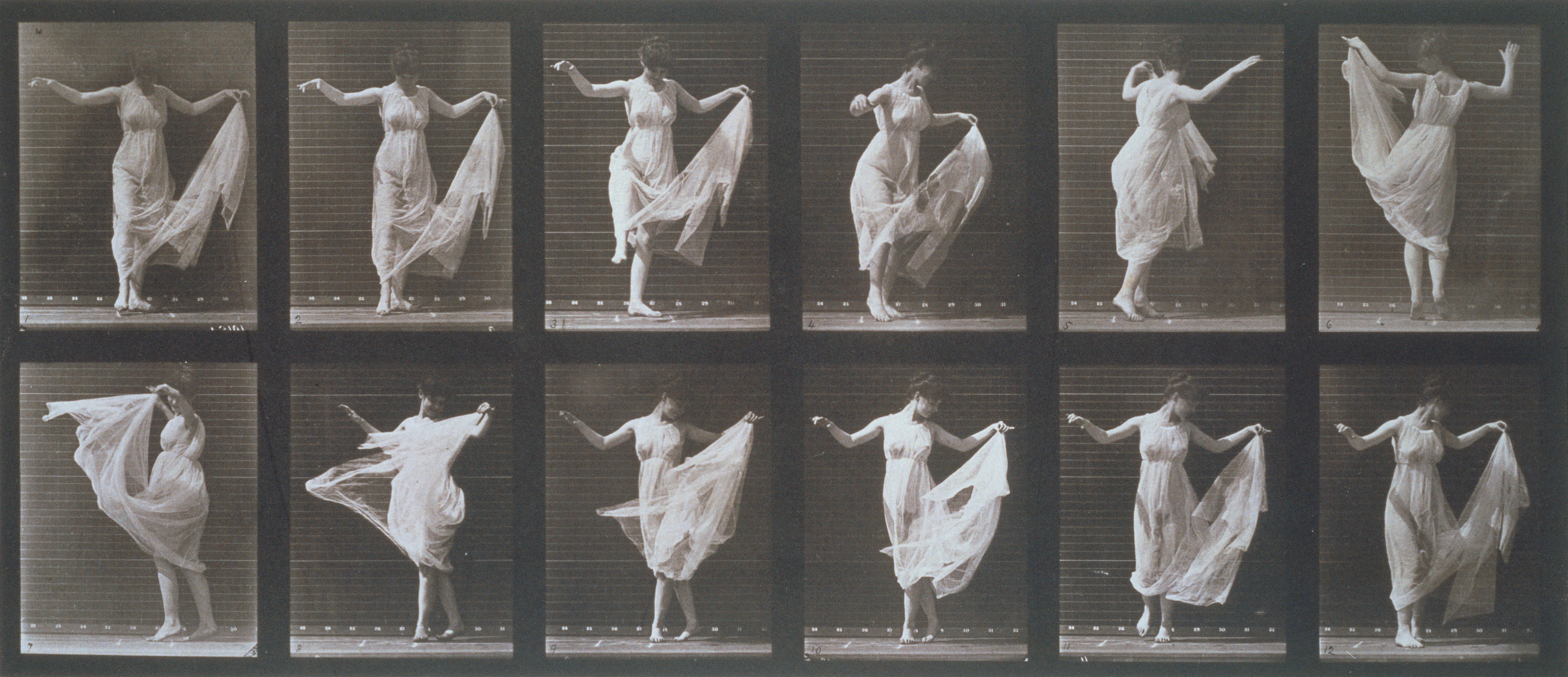 Dancing Girl, Animal Locomotion photo, Eadweard Muybridge. USA, 1887.