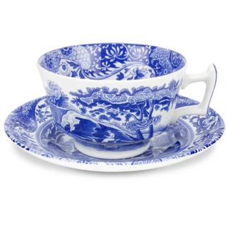 Blue Italian Earthenware cup and saucer