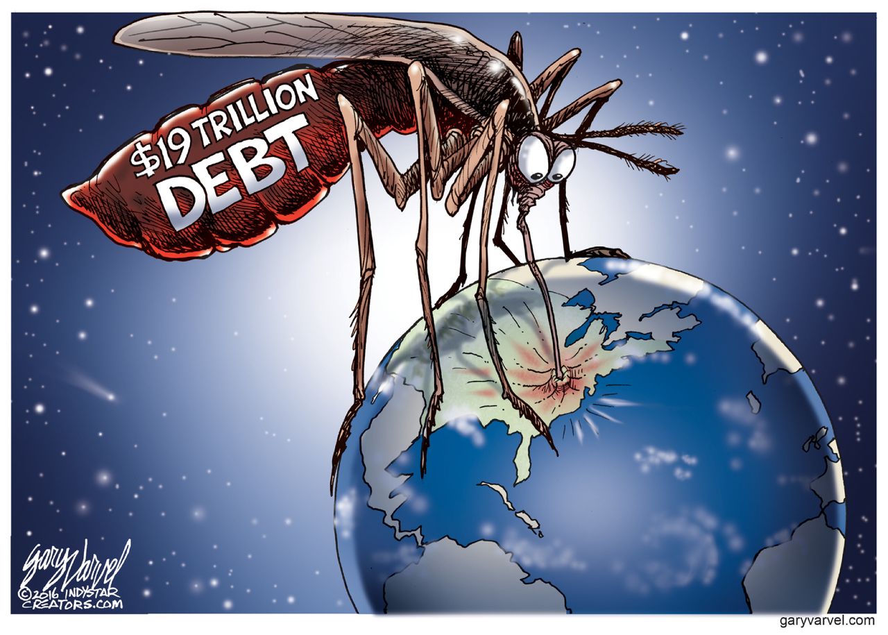 Editorial cartoon U.S. National Debt