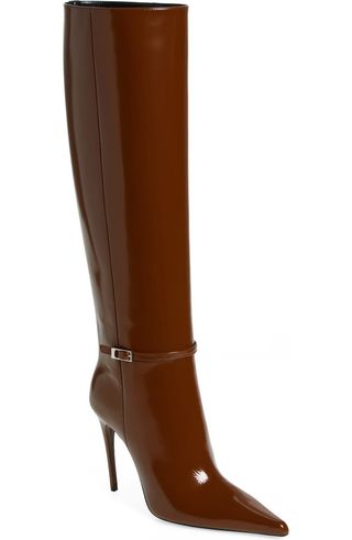 Vendome Pointy Toe Patent Leather Boot