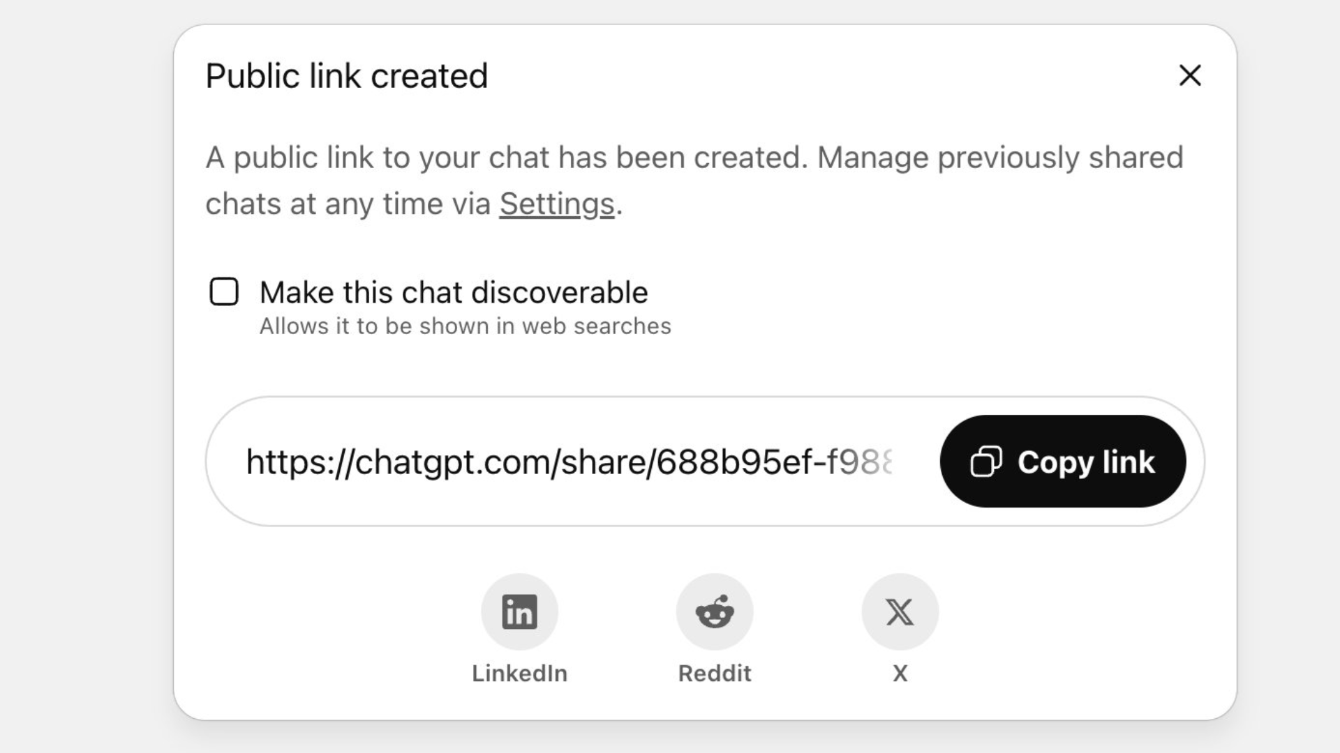 ChatGPT Link Share