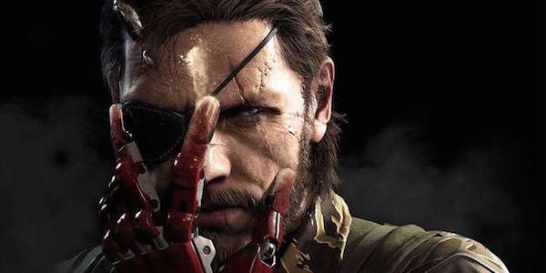 Metal Gear Venom Snake robot hand over face