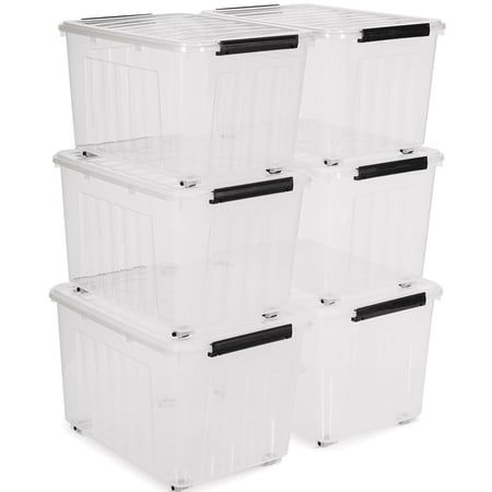  6 Pack Clear Storage Bins