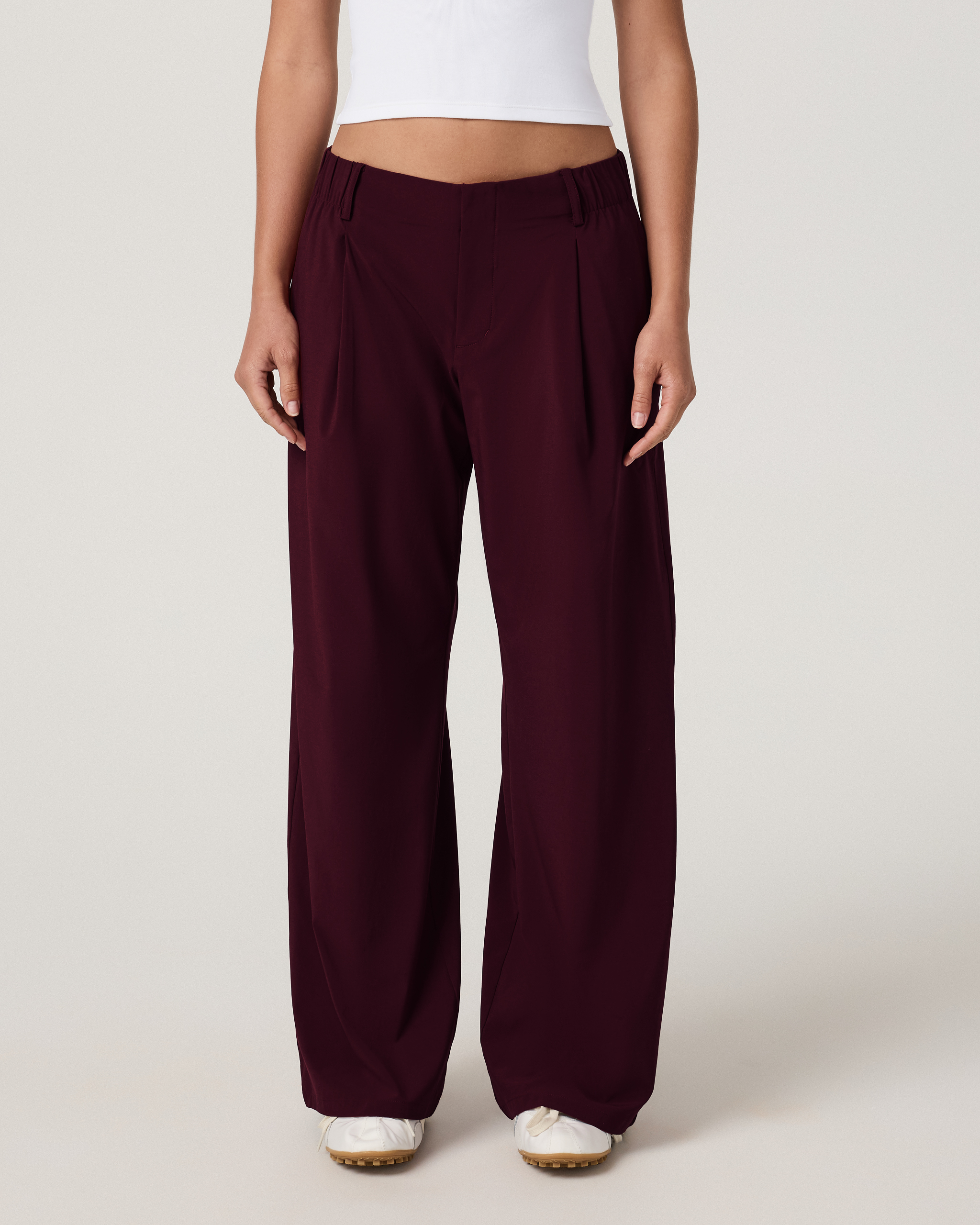 Villa Wideleg Trouser - Cherry Noir - Xxs