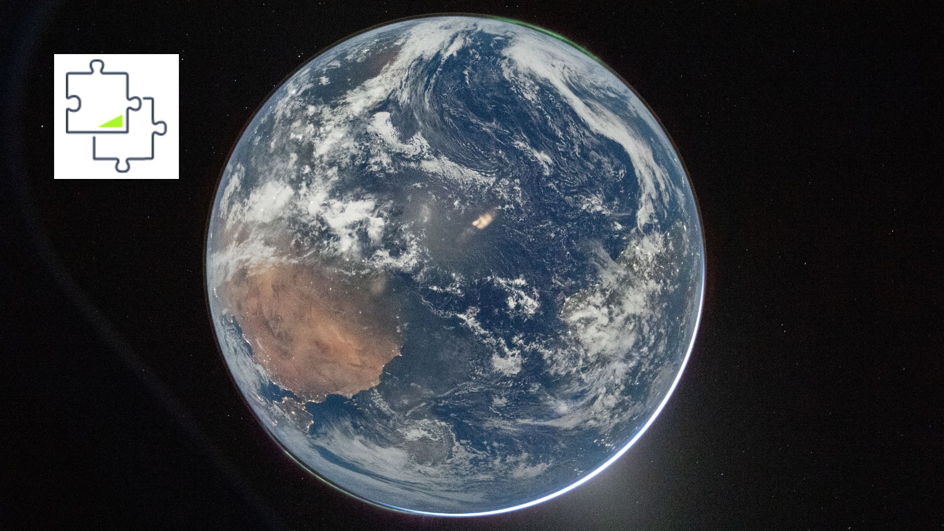 A photo of Earth, taken from space by the Artemis II crew