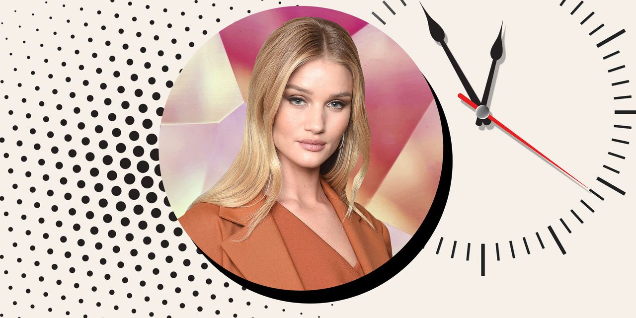 rosie huntington whitely beauty routine