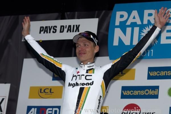 Tony Martin (HTC-Highroad) on the podium