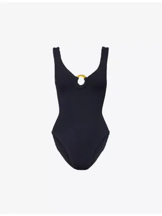 Celine Plunge-Neck Swimsuit