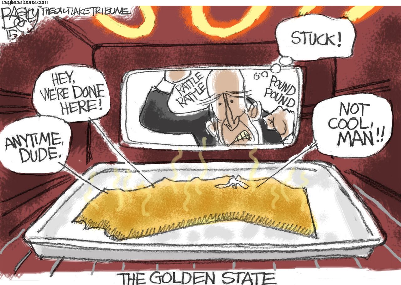 
Editorial cartoon U.S. California drought