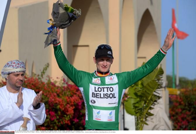 Andre Greipel (Lotto Belisol) leads the points classification in Oman
