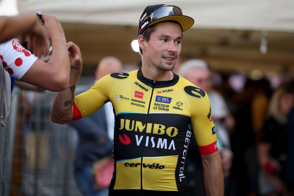 Primoz Roglic at his final race for Jumbo-Visma, Il Lombardia 