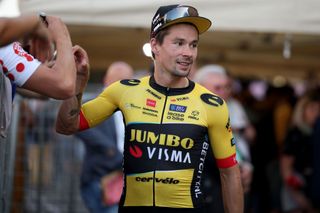 Primoz Roglic at his final race for Jumbo-Visma, Il Lombardia 