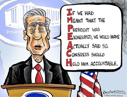 Political Cartoon U.S. Mueller Urging Impeachment Democrats Congress