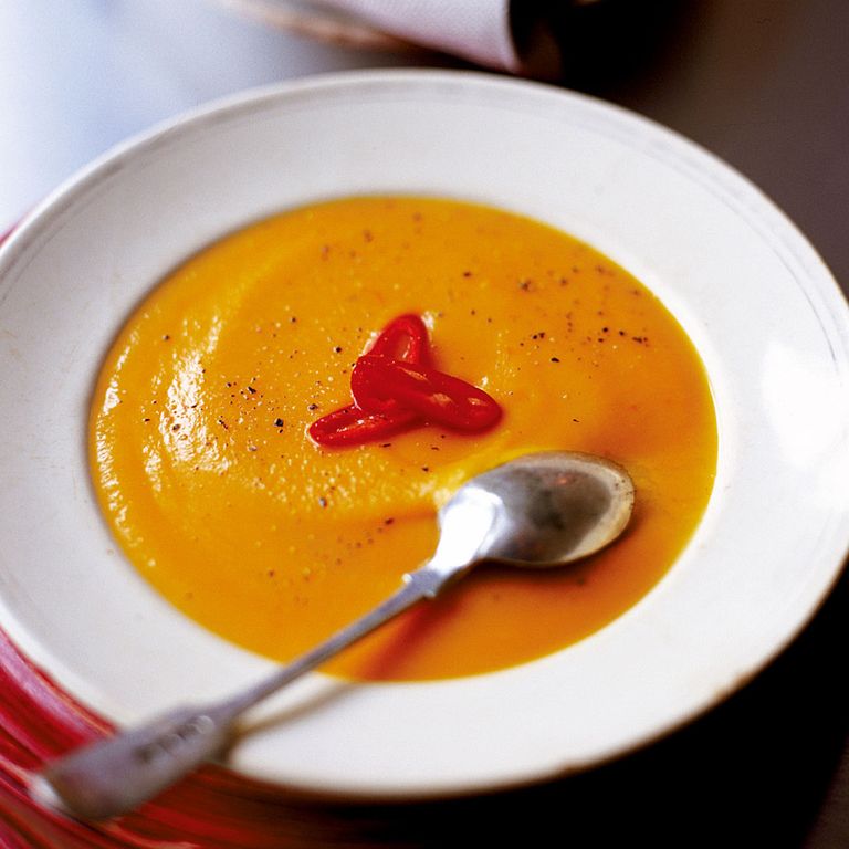 Creamy Pumpkin Soup with Lemongrass and Chilli