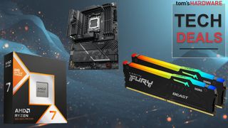 Get an AMD Ryzen 7 9850X3D, Asus ROG Strix X870E-H, and 32GB of Kingston Fury Beast RAM for $1,099 at Newegg. 