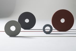An example of the ropes available in the Plusminus collection by Stefan Diez for Vibia, including different shades of grey and dark red